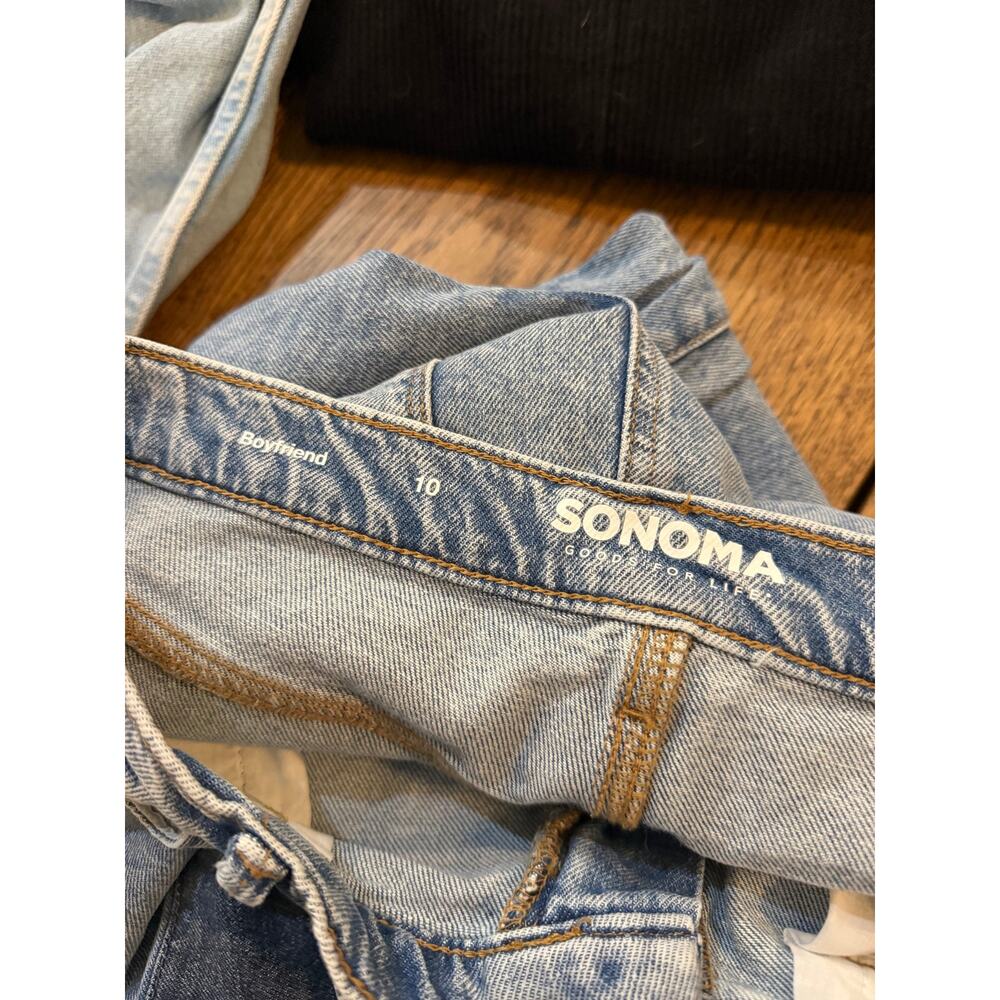 Boyfriend Patchwork Jeans Size 10 - Picture 5 of 5